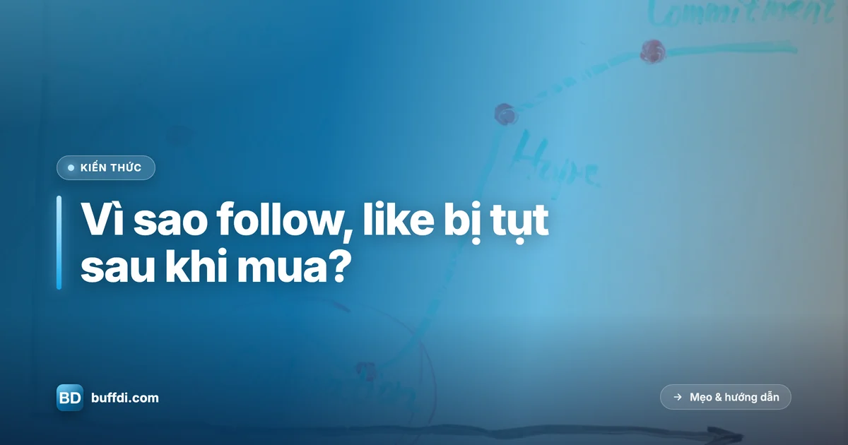 Vì sao follow, like bị tụt sau khi mua
